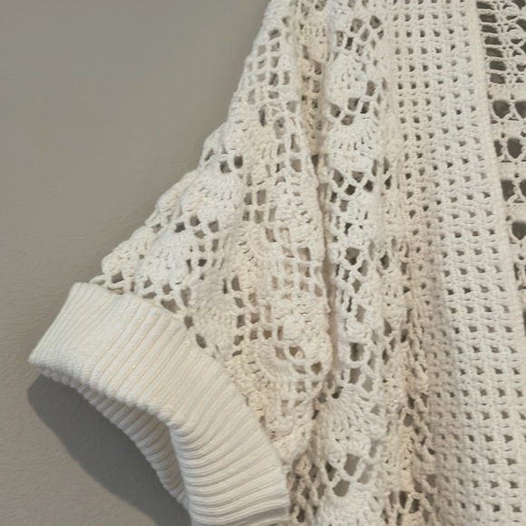 Chico's White Fringe Swim Coverup with Lace Pattern - Picture 4 of 10